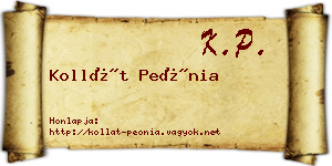 Kollát Peónia névjegykártya